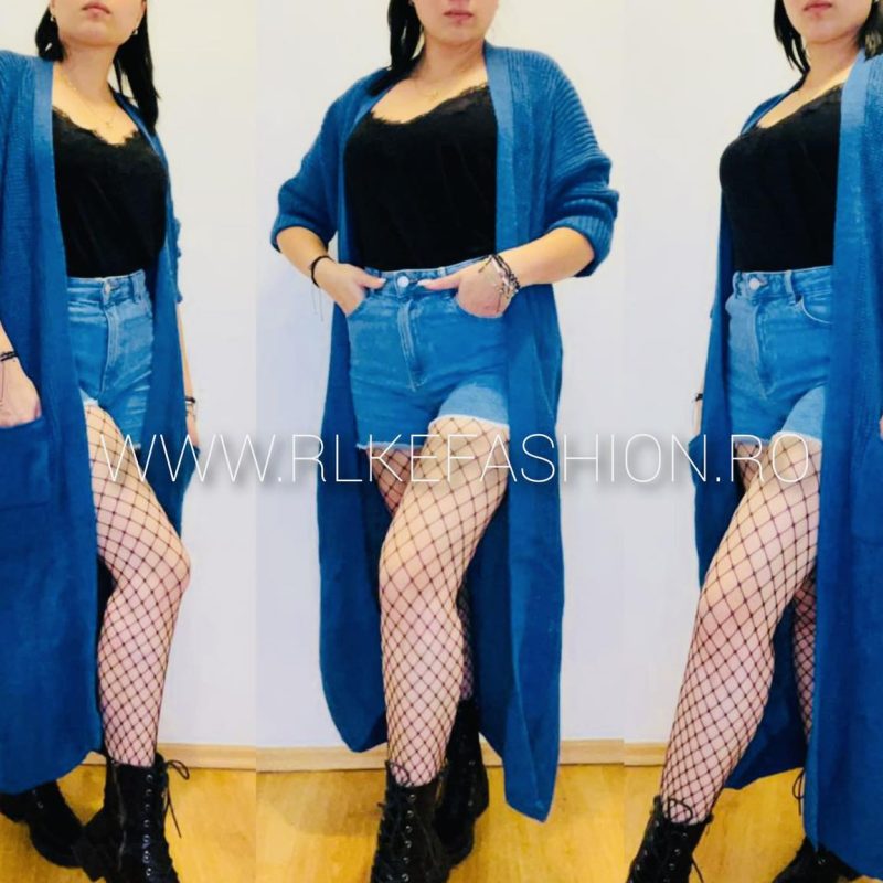 Cardigan lung din tricot cod 00225