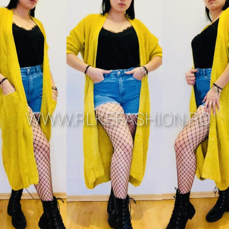 Cardigan lung din tricot cod 00224
