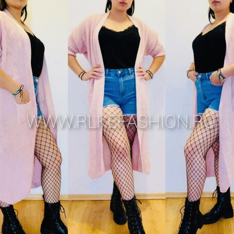 Cardigan lung din tricot cod 00221