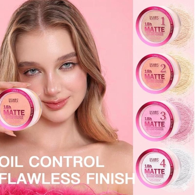 Pudră fixatoare matifiantă 2 în 1 – USHAS UF065